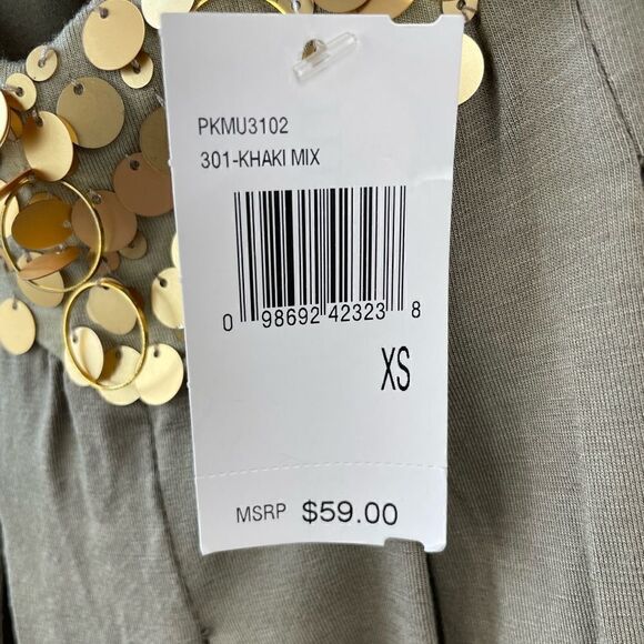 NWT Mac & Jac Khaki Mix Tank Top Size XS - Picture 7 of 9